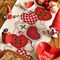 Artoid Mode Heart-Shaped Buttons Valentine's Day Table Runner, Seasonal Kitchen Dining Table Decoration for Indoor Home Party 13x72 Inch